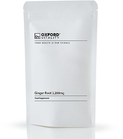 Ginger Tablets | 3200mg Root Extract Supplements for Digestive Health | by Oxford Vitality