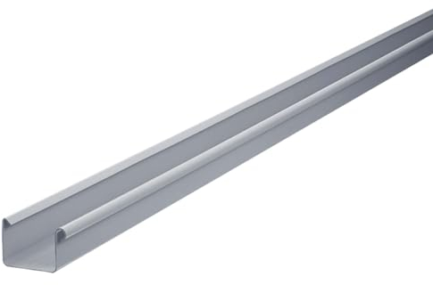 INEFA 200cm Gouttière Carrée 115mm Gris PVC, Accessoires Gouttières, Montage Facile