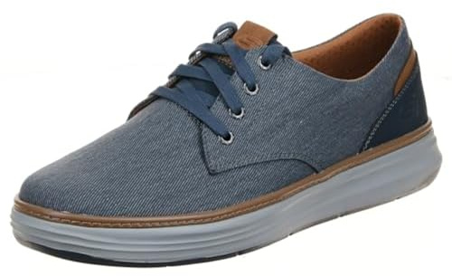 Skechers Herren Moreno Canvas Oxford Schuh, Blau, 48.5 EU