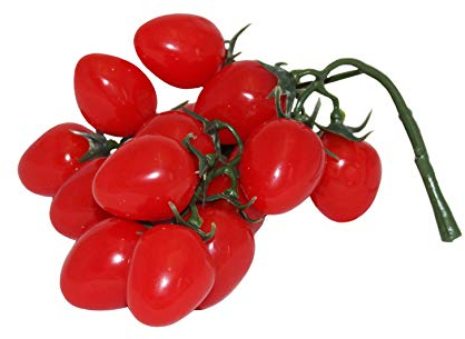 rukauf. Rote Deko Cherry Tomaten Bund Set 16 Stück Kunstobst Kunstgemüse künstliches Obst Gemüse Dekoration