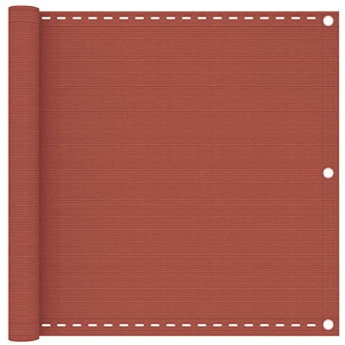 vidaXL Paravento da Balcone Terracotta 90x600 cm in HDPE