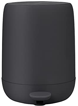 Blomus -Sono - Pattumiera a pedale con chiusura morbida, pattumiera, bidone per cosmetici, pattumiera con pedale, chiusura delicata, magnete di colore, materiale plastica, silicone