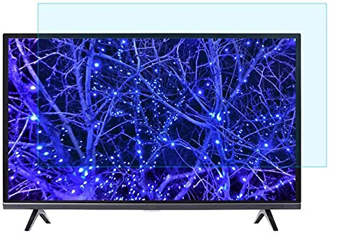 Film de protection d'écran TV anti-lumière bleue 32-75 pouces anti-éblouissant/anti-rayures/anti-reflet réduit la fatigue oculaire Film PET compatible avec les écrans LCD, LED, 4K OLED et QLED HDTV /