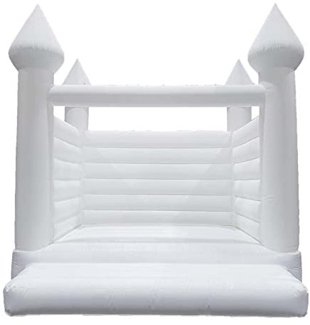 AIYIFUTY Casa Hinchable Blanca Hinchable, Castillo de Puente de Boda, casa Hinchable de Boda con soplador de Aire (3,6 * 3 * 3,6 m/12 * 10 * 12 pies)