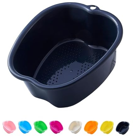 AXLOFO® Grande Bassine Plastique - Spa Bain de Pied Bassin, Baignoire de Soins Des Pieds pour Pédicures/Détox/Massage pour Relaxant, Grand Bol 37cm/14,5 (black)
