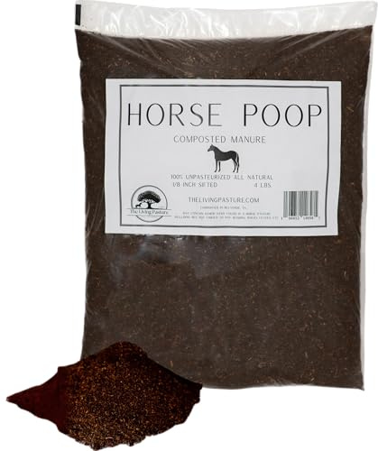 Horse Poop, 100% Natural Aged Unpasteurized Composted Manure and Sifted Premium Garden Soil Amendment for Plants, Compost Tea and Mushroom Substrate