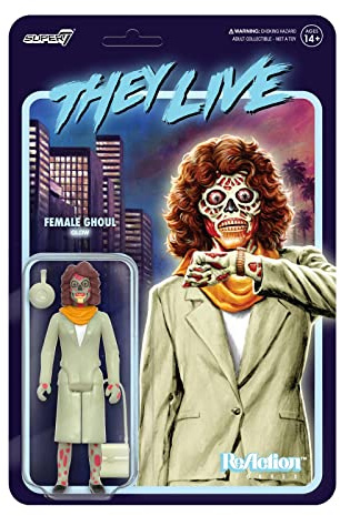 Super7 They-Live-Actionfigur: Weiblicher Ghoul, 9,5 cm, mit Zubehör, Sammlerstücker aus Horrorklassikern und Retrospielzeug