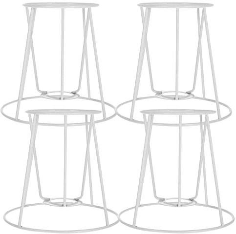 SHERCHPRY Soporte Para Pantalla De Lámpara Armazón Cónico De Hierro Para Pantalla Lámpara De Mesa Diy Marco De Para De Escritorio 5.51X5.51X4.92In 4 Piezas