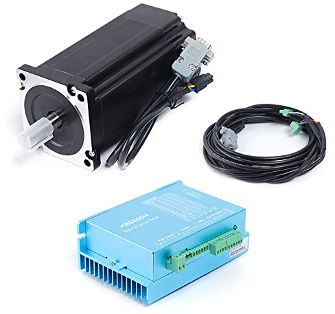 Closed Loop Schrittmotor Kit, 12Nm Schrittmotortreiber-Kit Nema34 Stepper Motor DSP Schrittmotor Drive Set HBS86H