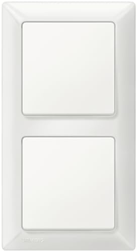 Siemens Komplettset Lichtschalter - 2x Einsätze & Rahmen Titanweiß
