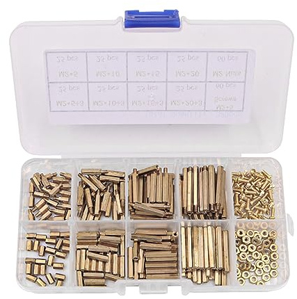 320 Stück NUZAMAS M2 Motherboard-Abstandsschrauben, männlich, weiblich, Sechskant, Messing, Abstandshalter, Abstandsschraube, Mutter für DIY-Computermontage, Leiterplatten-Motherboards