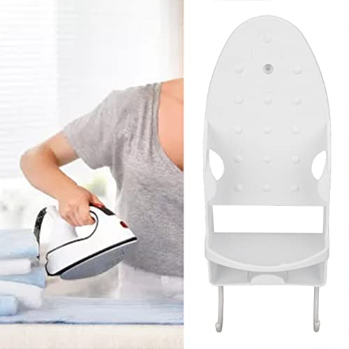 OKJHFD Support Mural pour Planche à Repasser, Support De Fer électrique 2 en 1, Support De Rangement pour Fer Et Planche à Repasser avec Crochets Amovibles(Blanc)