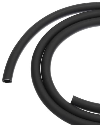 sourcing map PVC Petrol Fuel Line Hose 5mmx8mm 1m Black for Chainsaws Lawn Mower String Trimmer Blowers Small Engines