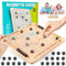 Magnetisches Schachspiel, Magnetic Schachspiel, Magnetic Chess Game mit Schachbrett aus Holz, Multiplayer-Magnetbrettspiel, Magnet Schach, Eltern-Kind-Interaktionsspiel Für Familientreffen