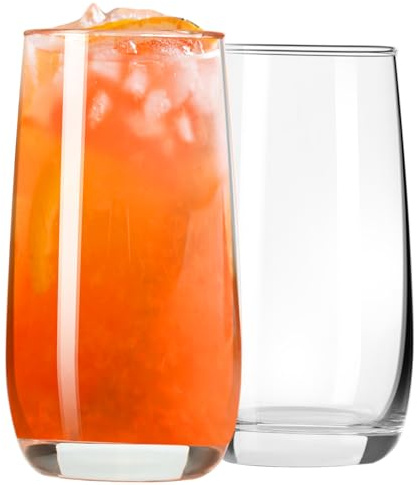 PARACITY Highball Glasses Set of 2, Drinking Glasses 12 Oz, Clear Glass Cups, Tall Tumbler Water Glasses, Glassware Set for Cocktail, Coffee, Mojitos