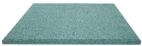 TOPRUBBER® Fallschutzplatte 50x50x2 cm Grün Gummiplatte Fallschutzmatte Spielplatzmatte