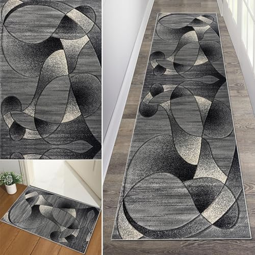 Baoeray Teppich Läufer Flur rutschfest Waschbar Küchen Teppich 80 * 350cm Lang Teppichläufer Weich Küchenläufer Teppichmatten Fur Korridor Schlafzimmer Wohnzimmer Meterware Anpassbar
