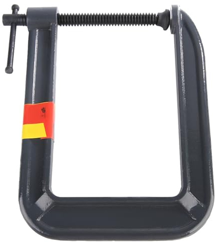 Dioche Heavy Duty Woodworking C-Clamp - Sturdy Steel, Large Moment of Force (Clamping Thickness 100mm x Depth 185mm)