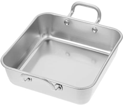 CIYODO Molde para Hornear Pasteles de Acero Inoxidable Resistente de 15 Cm con Mango Plateado para Tiramisú Y Bocadillos
