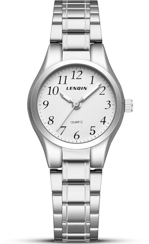 LN LENQIN Reloj Mujer Relojes De Cuarzo Analógicos para Relojes De Pulsera Impermeables para Mujer con Correa De Cuero
