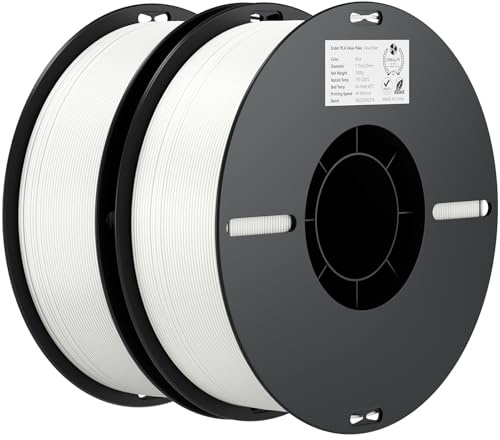 Creality 3D Printer Filament, 3D Printing Filament Tougher and Stronger, Accuracy +/- 0.02mm,2kg,White*2