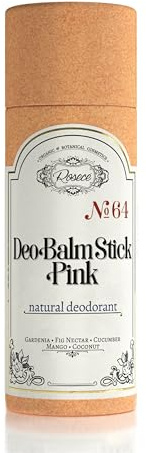 ROSECE DeoBalm Stick Pink - Vegan, Aluminum-Free, & Cruelty-Free Natural Deodorant - Long-Lasting Freshness with Essential Oils, Floral & Citrus Notes - 60ml for Sensitive Skin - 100% Herbal