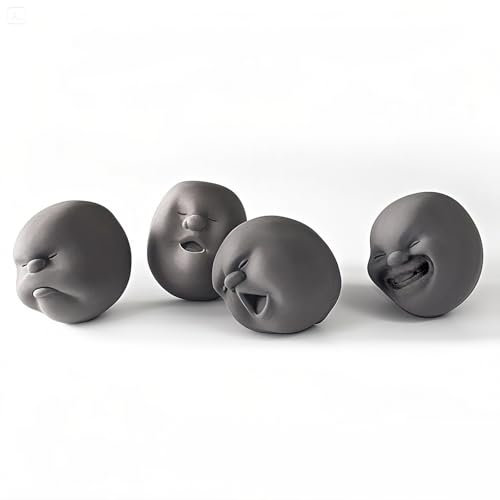 4 Pieces Drôle de Nouveauté Cadeau Gadgets Vent Humain Visage Balle Anti Stress Scented Caomaru Toy Geek Gadget Vent Toy