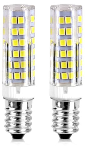 E14 LED Light Bulb Cool White 6000K Cooker Hood Bulbs 5W (50W Halogen Equivalent) Non Dimmable SES Small Edison Screw 550LM AC220-240V for Fridge Home Lighting Cooker Hood Extractor Fan 2 Packs