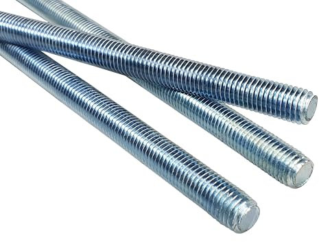 LogistSystem Asta filettata M20 x 500 mm (50 cm) in acciaio zincato, 1 pezzo barra filettata con filettatura metrica completa – perno filettato con classe di resistenza 5.8, DIN 976