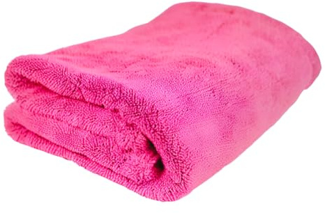Arvendis® Ultra Dryer | Enorm saugstarkes Auto Trockentuch 1300 GSM 30x40cm To Go Grau Pink Fusselfrei abgerundete Fasern kratzerfrei Premium Mikrofasertuch für Motorrad Fahrrad Haushalt Dusche (Pink)
