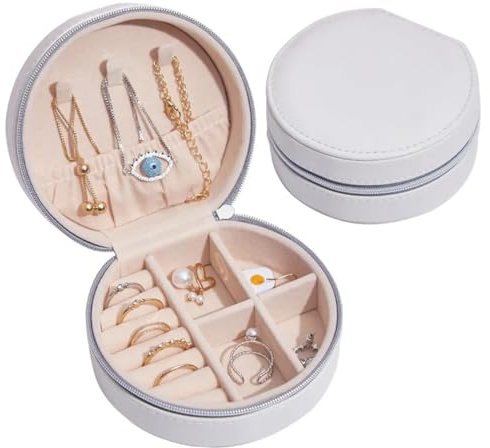 Personalisierte Schmuckschatulle, personalisierbar, Brautjungfergeschenk, Reise-Schmucketui, PU-Leder, Ringbox, Brautschmuck, Hochzeit, Party (B)