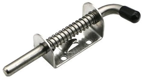 One Piece Rust-Proof Spring Loaded Latch Stainless Steel Spring Locking Bolt Heavy Duty Spring Latch Pins Spring Pin Loaded Locking Bolt for Door Shed Gate