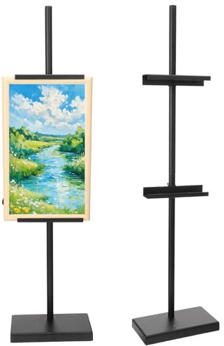 Molain Adjustable Tabletop Easel Stand for Picture Frames & Canvas, All-Metal Display Easel Up to 29 H Frame Holder Stand Table Easels for Display Table Top Frame Holder for Artwork, Signs or Picture