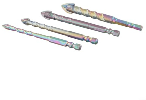 QOXEZY Set di punte da trapano da 95 mm con carburo, ad alta durezza per vetro, legno, metallo, piastrelle, dimensioni da 6 mm a 12 mm, adatte per forare su cartongesso, mattoni, alluminio