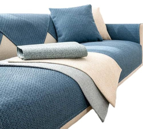 Gavoir Sofabezug Ecksofa Stretch Ohne Armlehne U Form 2 Sitzer 3 Sitzer Sofaschoner rutschfest Sitzfläche I Form Ecksofa Wasserdicht Katze Für Hunde Sofa Überzug,#42-110×180cm