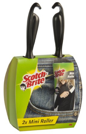 Scotch-Brite 836RMIN2 Mini Kleiderroller Travel 2-er Pack, je 30 Blatt 2.6 m