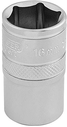 Draper 16606 1/2 Square Drive 6 Point Socket, 16mm Size