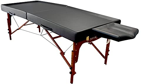 Mira Lettino da massaggio portatile, richiudibile, AYURVEDA, massaggio con olio ayurvedico, impermeabile con rialzo laterale, imbottitura waterproof