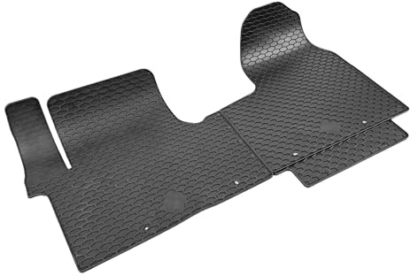 Walser DirtGuard Gummi Fussmatten Auto für Renault Traffic III/Master, Opel Vivaro B, FIAT Talento, Nissan NV300/Primastar, 100% passgenaue Auto Fußmatten, robuste Universal Fußmatte Auto