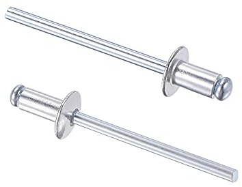 sourcing map Lot de 60 rivets aveugles en aluminium - 4 mm de diamètre - 8 mm de longueur - Argenté