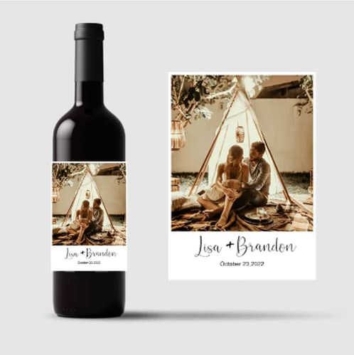 Benutzerdefinierte Weinetiketten mit Bild Personalisiertes Weinetikett - Hochzeit Weinetikett - Benutzerdefinierte Geschenk, Weinetiketten Feier Geschenk Benutzerdefiniertes Bild