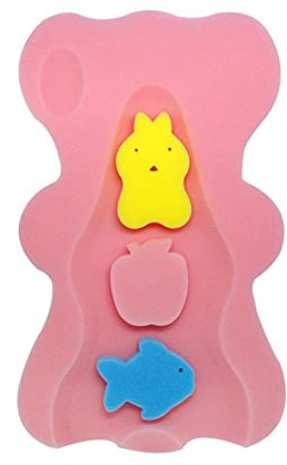 Jjoer Asiento BañEra Bebe Soporte BañEra Bebe Esponja de Apoyo para el baño del bebé Cojines de bebé para recién Nacido Baño Asientos Recién Nacido Baño Pink,One Size
