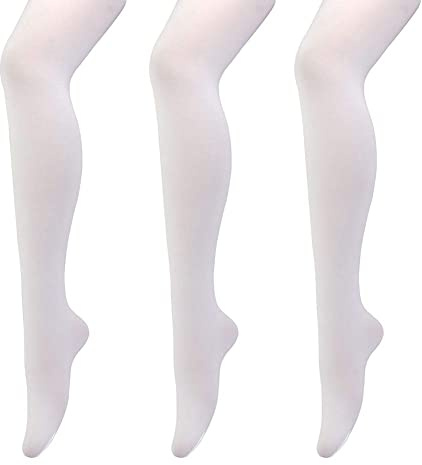 MANZI 3 Paar Ballettstrumpfhose für Mädchen und Damen Strumpfhosen mit Loch | Ballettstrumpfhose Mädchen oder Ballett Strumpfhose Damen,Umwandelbar Tanzstrumpfhosen 40 Den