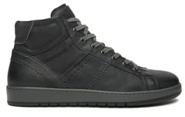 Nero Giardini I500940U Sneakers Montantes Homme en Cuir - Noir 40 EU