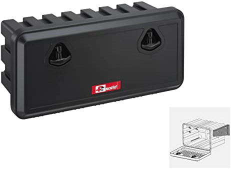 FTsolid Unterbaubox Staukasten (750x360x300) - Box + horizontale Halterung | Anhängerkiste – Staubox – LKW – Gurtkiste – Unterflurbox – Werkzeugkiste