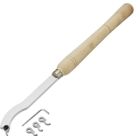 Drechslerbeitel, HSS-Ringdreheisen 4 Set Satz, Koffer Ausdrehstahl Drechselbank Drechseln Drechsel Drehmeißel Drechselwerkzeug, Runde Schneide, Langes Heft