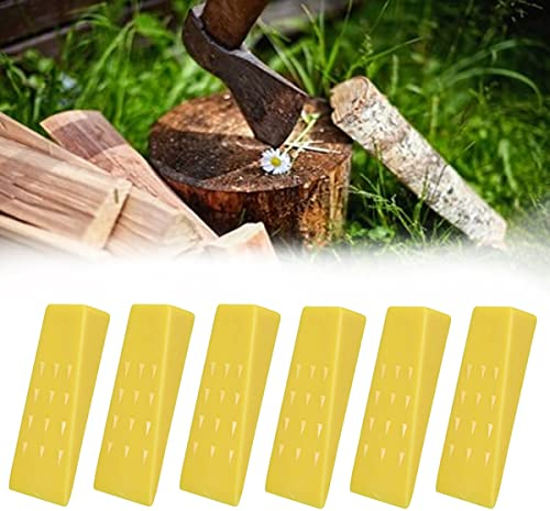 Mocoli Kettensägen Fällkeil Set, 20cm Fällende Keile für Baumschnitt, 6-Pack 8 ABS Kunststoff Holzspaltbaum Schneidekeil, HolzfällerzubehörWerkzeuge(6 pcs)