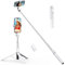 ATUMTEK 49 Selfie Stick Stativ, Stabiles Stativ mit Abnehmbarer Bluetooth-Fernbedienung, Kompatibel mit iPhone 14 Pro Max/14 Plus/14/13/12/11, GoPro, Samsung, LG, Google Smartphones (Weiss)