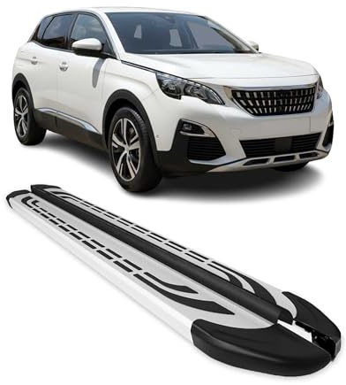 Marchepieds Latéraux pédale pour Peugeot 3008 II 2016-2024 Aluminium Gris 2Pcs