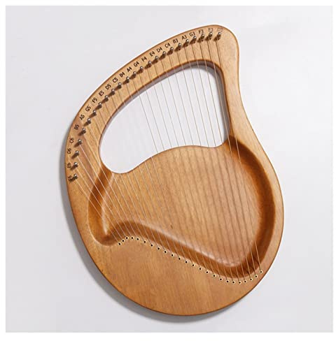 21 24 Saiten Lyra Harp Instrument Transparent Lyra Harp Musikinstrument mit Stimmgerät Hammer Lyre ?Harfe für Anfänger